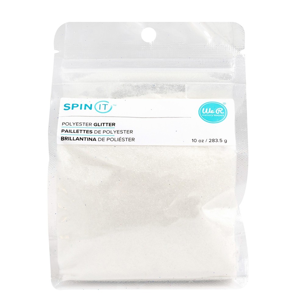 We R Spin It Extra Fine Glitter 10oz-White - 2 Pack