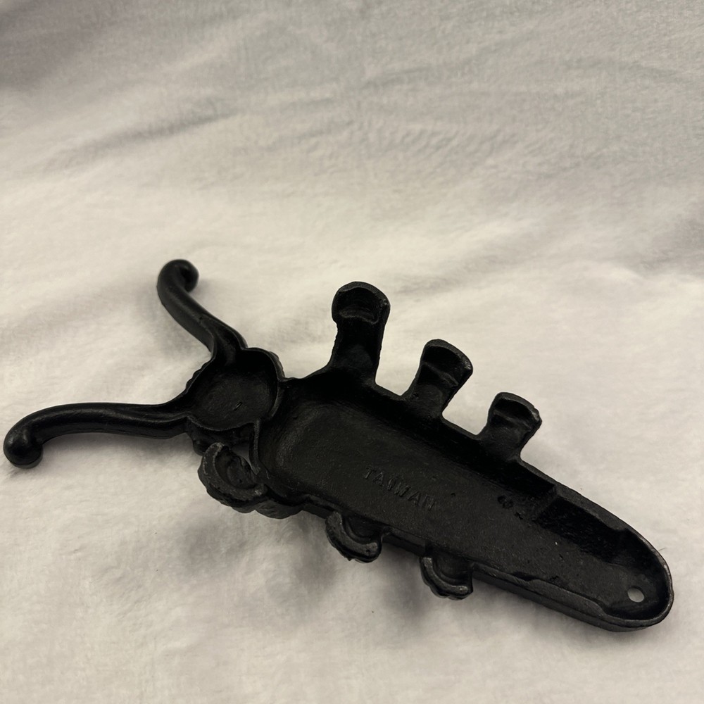 Vintage Cast Iron Beetle Boot Jack Puller 9" Cricket Bug Scarab Remover VG Cond