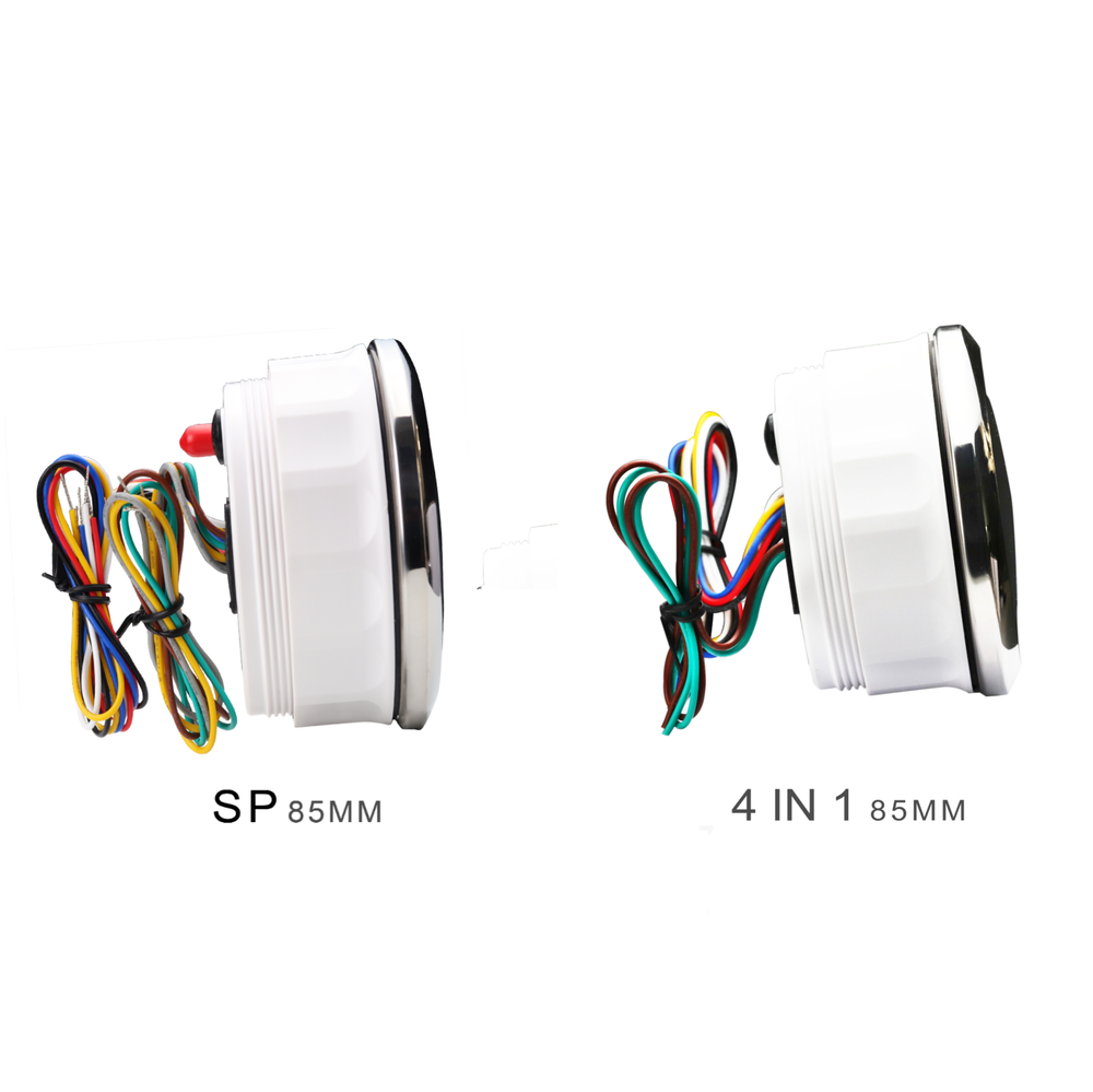 W PRO 85mm 2 Gauge Set GPS Speedometer Tachometer & Multi-Function MPH °F PSI