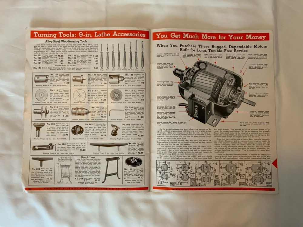 VINTAGE DELTA POWER TOOLS 1939 CATALOG