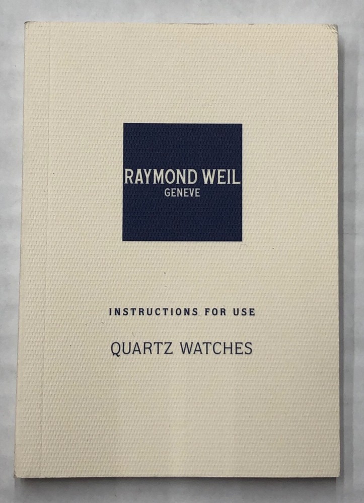 Raymond Weil Instructions for use book users manual booklet