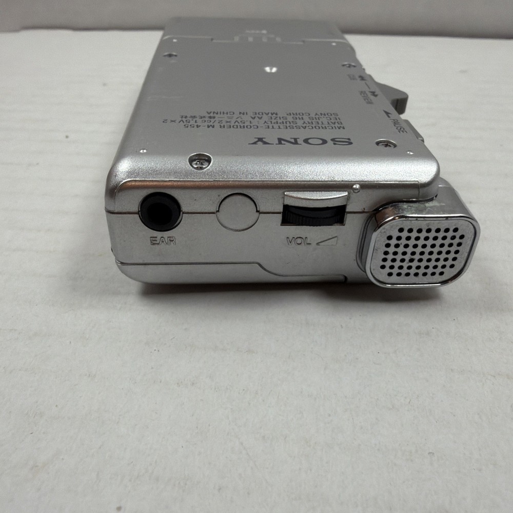 Sony M-455 Microcassette Recorder Handheld Audio Recorder Read Description