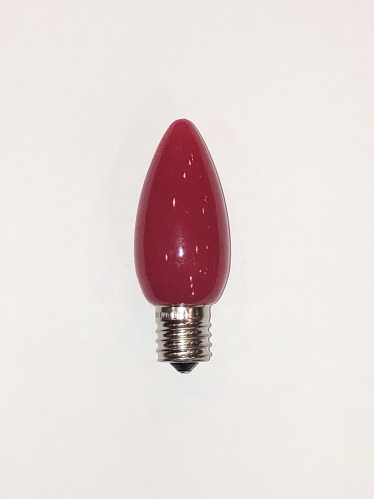 25 Red C9 LED Opaque Christmas Light Bulbs LED Bulb Dimmable