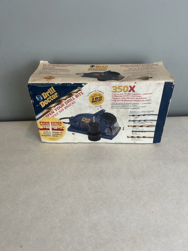 Drill Doctor DD350X Drill Bit Sharpener Unused Open Box Complete