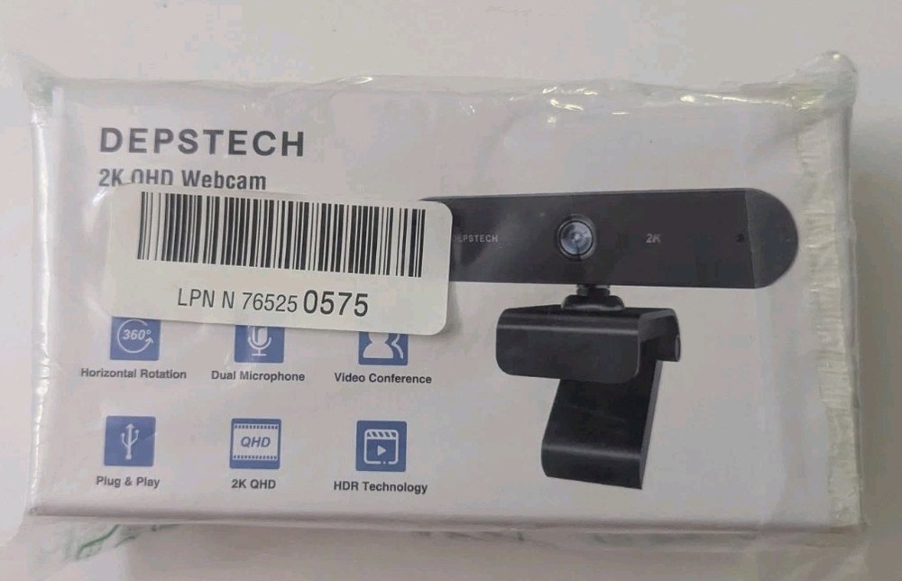 DEPSTECH 2K QHD Webcam with Microphone, USB Web Camera, New