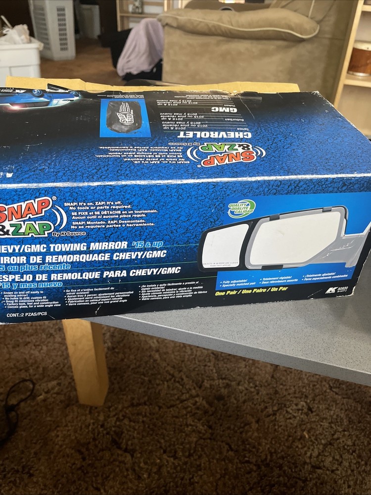 K-Source 80920 Snap & Zap MIRROR REAR VIEW OEM