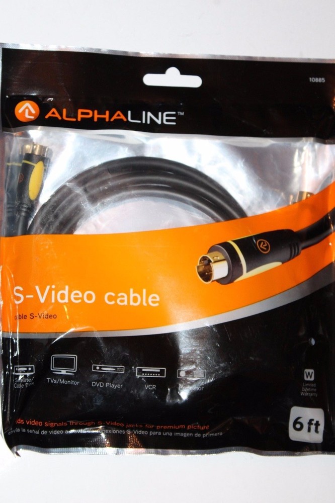 Alphaline S-Video Cable 6 ft  #10885