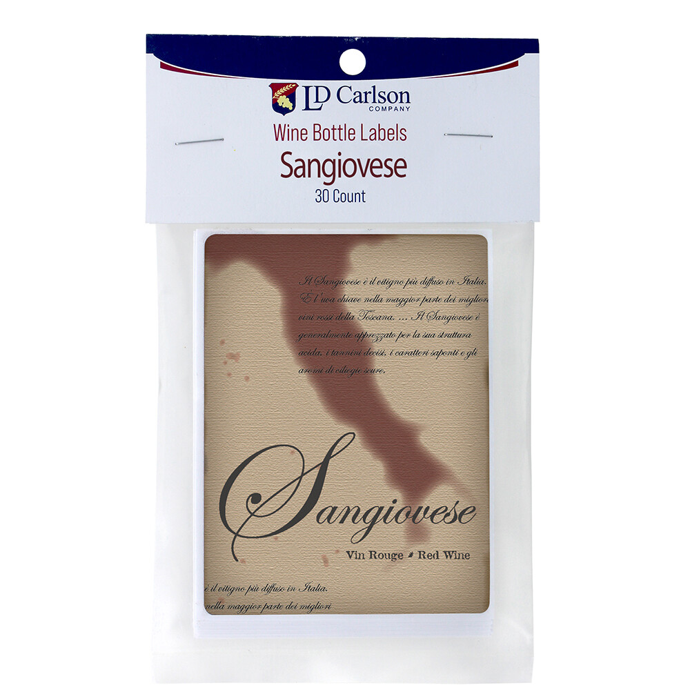 Sangiovese Wine Labels 30/Pack Varietal Collection