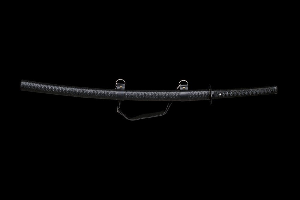 All Black Katana Battle Ready T10 Japanese Samurai Razor Sharp Functional Sword