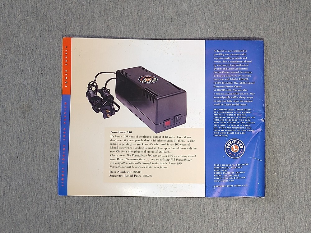 Lionel Trains 1999 Preview Catalog ~ TS