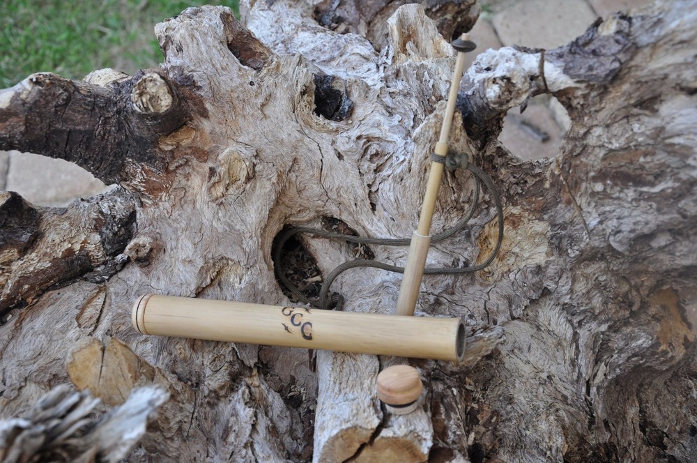 Handmade River Cane Turkey Yelper with  Custom Bamboo Case