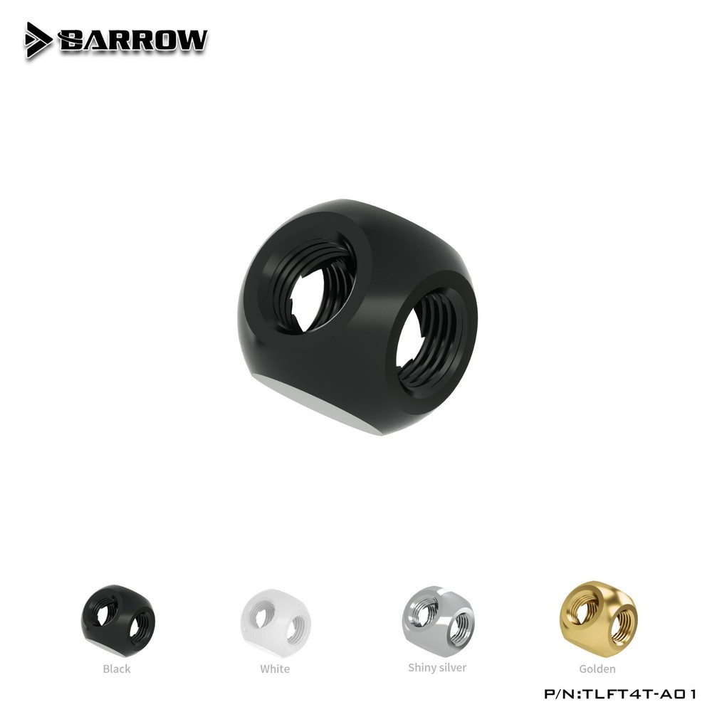Barrow G1/4 Thread 4 Way Ball Splitters Fitting Adapter Water Cooling TLFT4T-A01