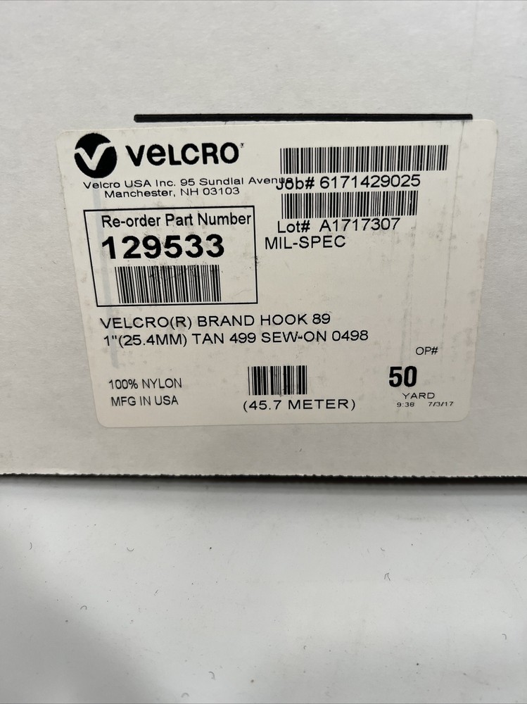 Velcro Brand 1” Tan Hook See On