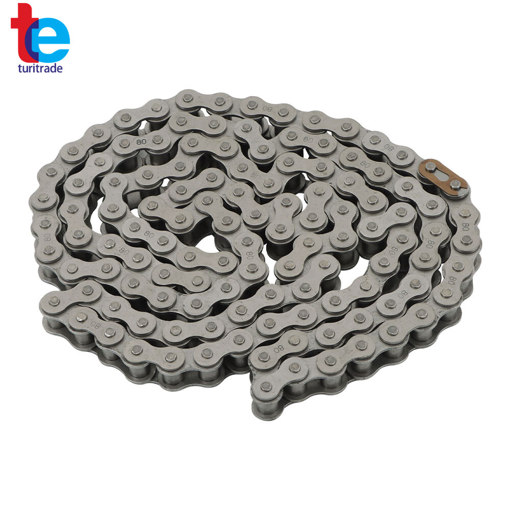 #80 Heavy Duty Roller Chain × 10 Feet With 1 Connector
