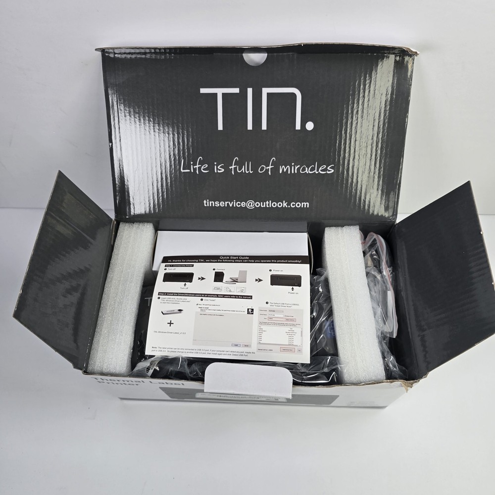 TIN Thermal Label Printer USB Direct Thermal 203 DPI 150mm/s