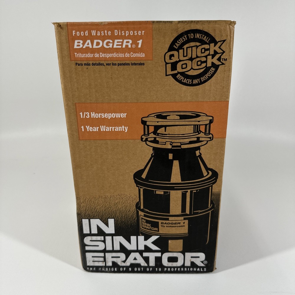 InSinkErator Badger 1 1/3 HP Garbage Disposal NOS Septic Safe