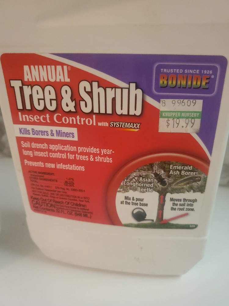 (2)Bonide Annual Tree and Shrub Insect Control Systemaxx 609, Concentrate 32 oz.