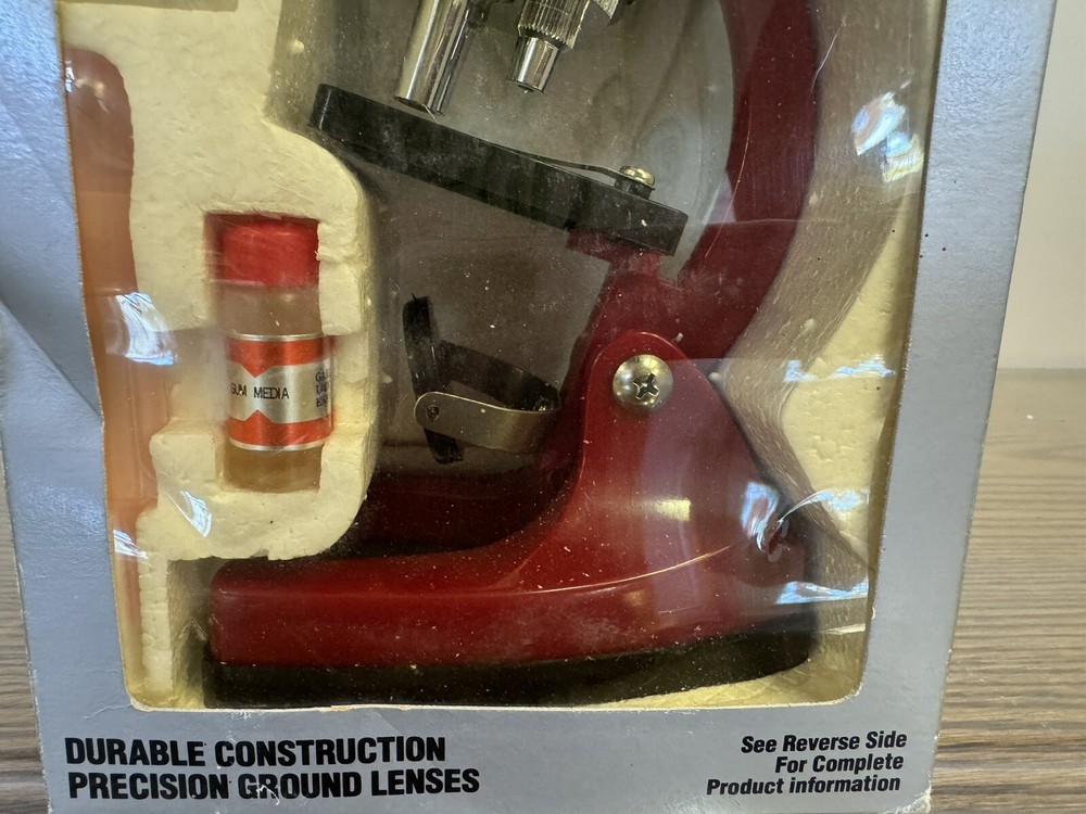 Vintage - 1988 Tasco 300E Variable Power Microscope with Discovery Kit