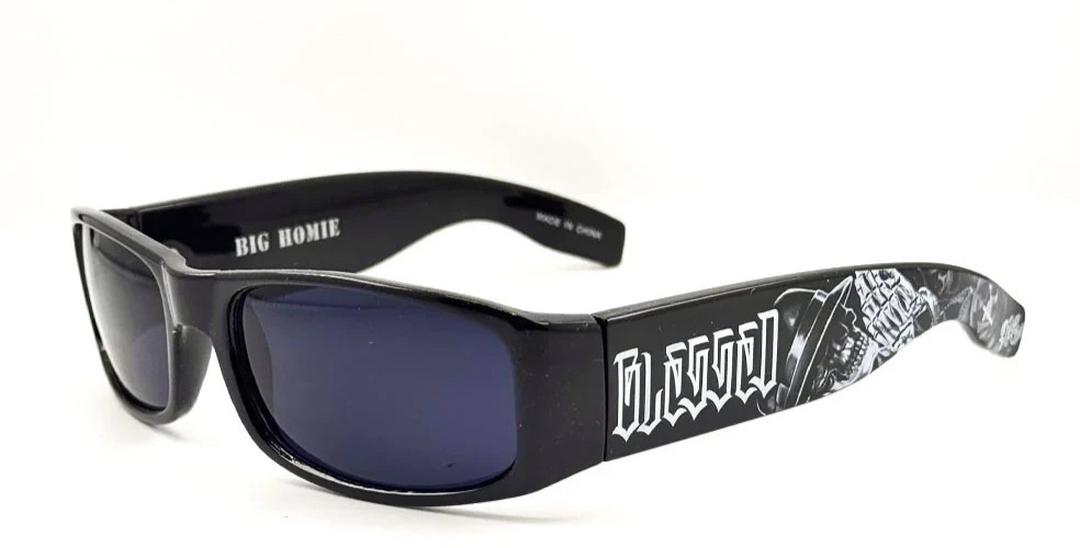 Dyse Locs Rectangular Lowrider Biker Flat Top Frame Blessed Sunglasses