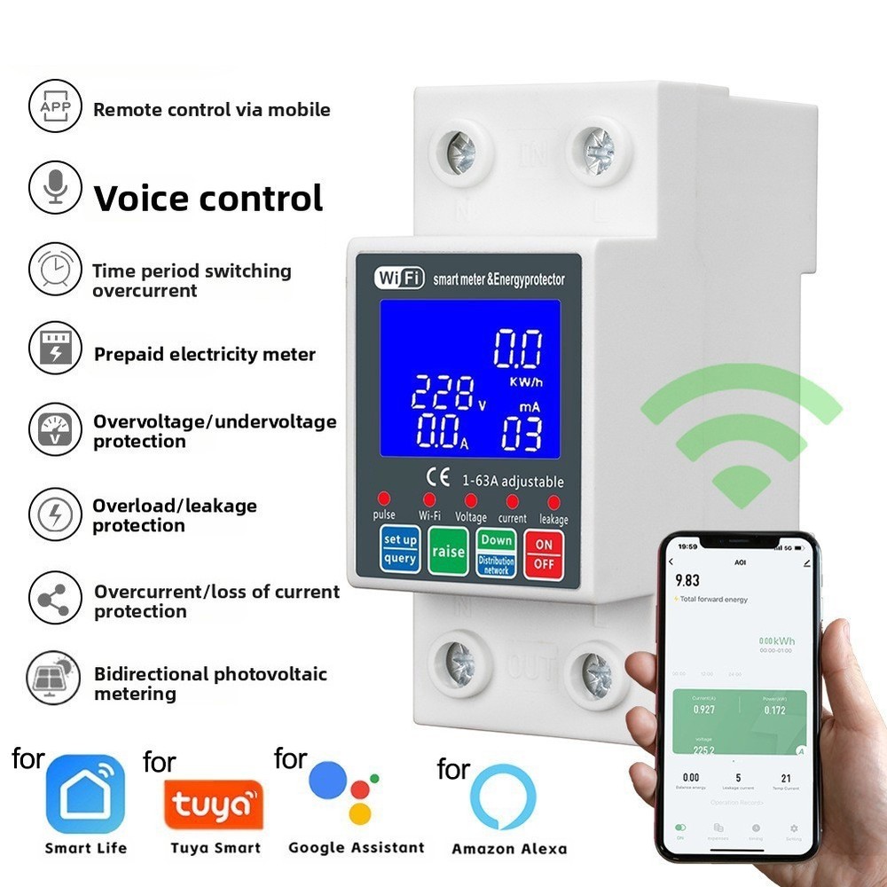 WiFi Pump Controller for Tuya with Smart Remote Access and Leakage Protection