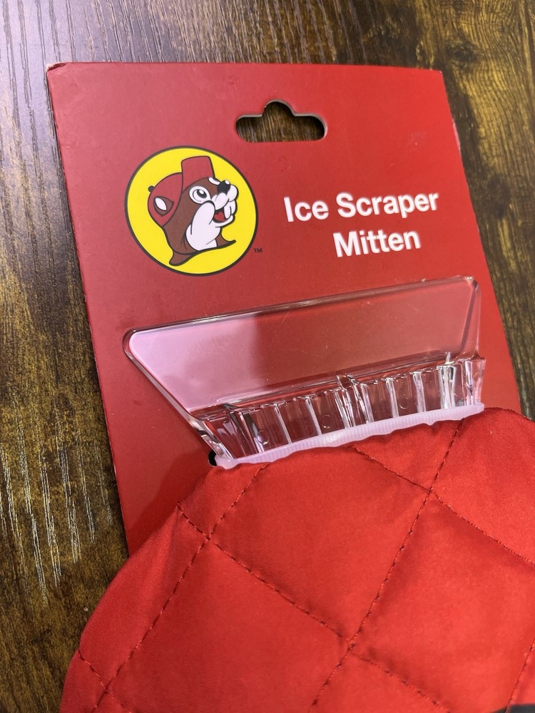 BUC-EES The Beaver Red Winter Windshield ICE Scraper Mitten - New With Tags