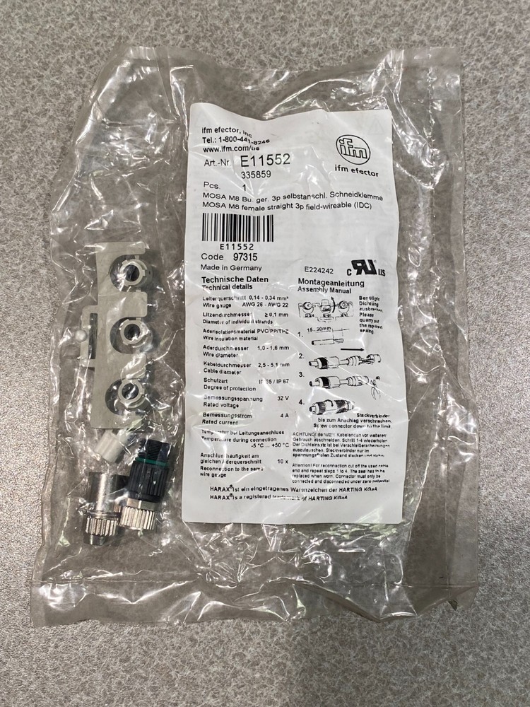 IFM E11552 (335859) FIELD WIREABLE