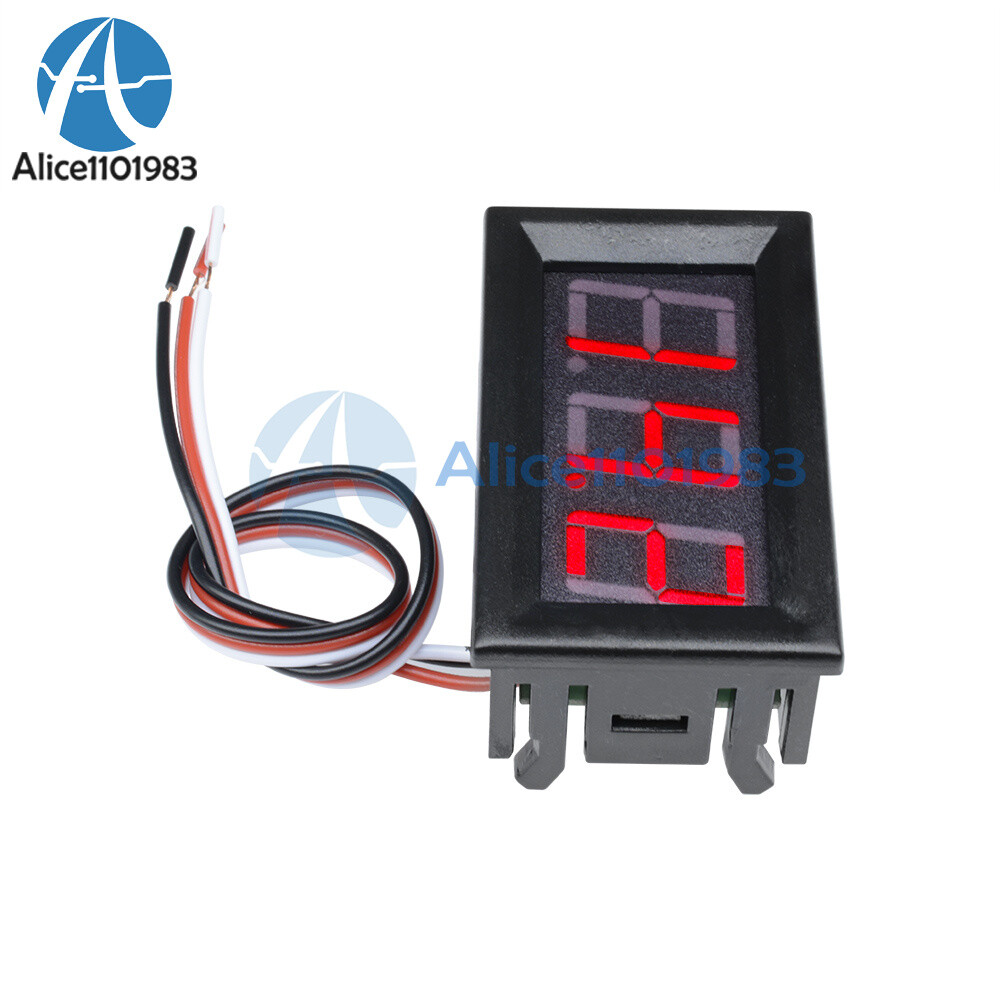 0.56" DC 4.5-30V Red LED Digital Voltmeter Panel Accurate Meter 3 Wire Display