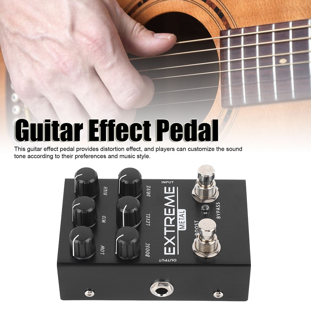 Guitar Distortion Effect Synthesizer Pedal Multiple Modes Adjustable Electric
