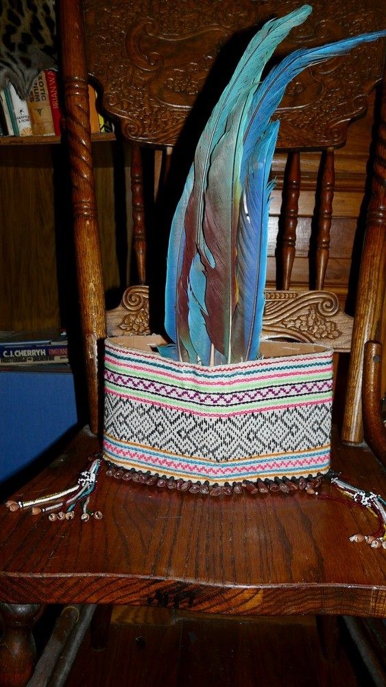 SHIPIBO PERU AMAZON INDIAN HEADDRESS