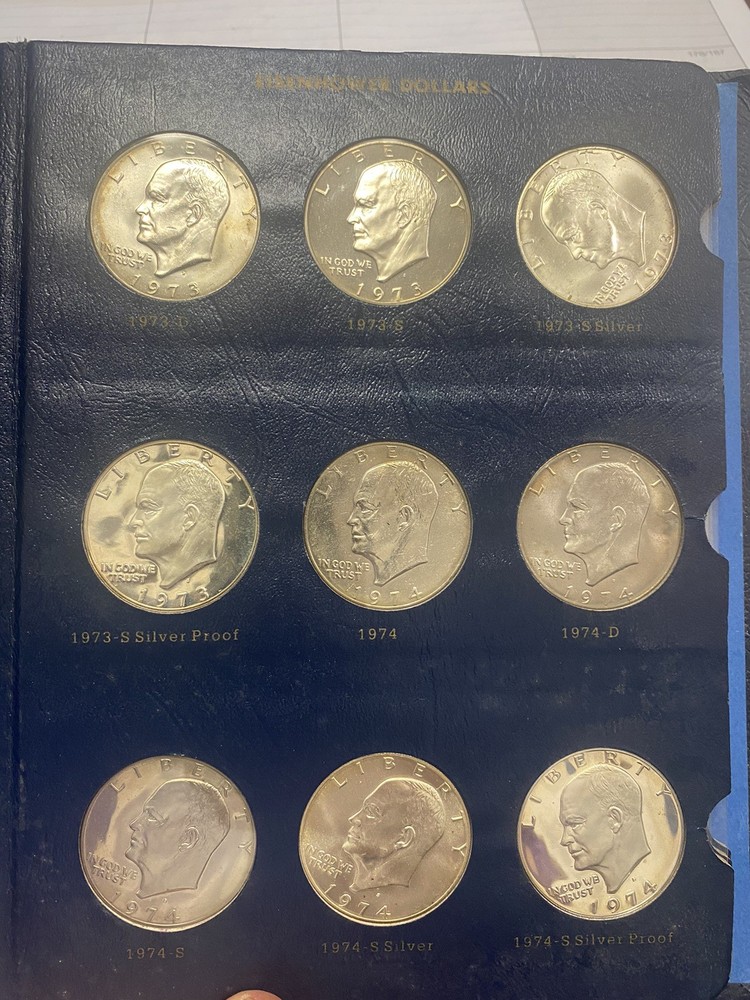 1971-1978 COMPLETE SET Eisenhower Dollars 32 Coins Proof + Silver***