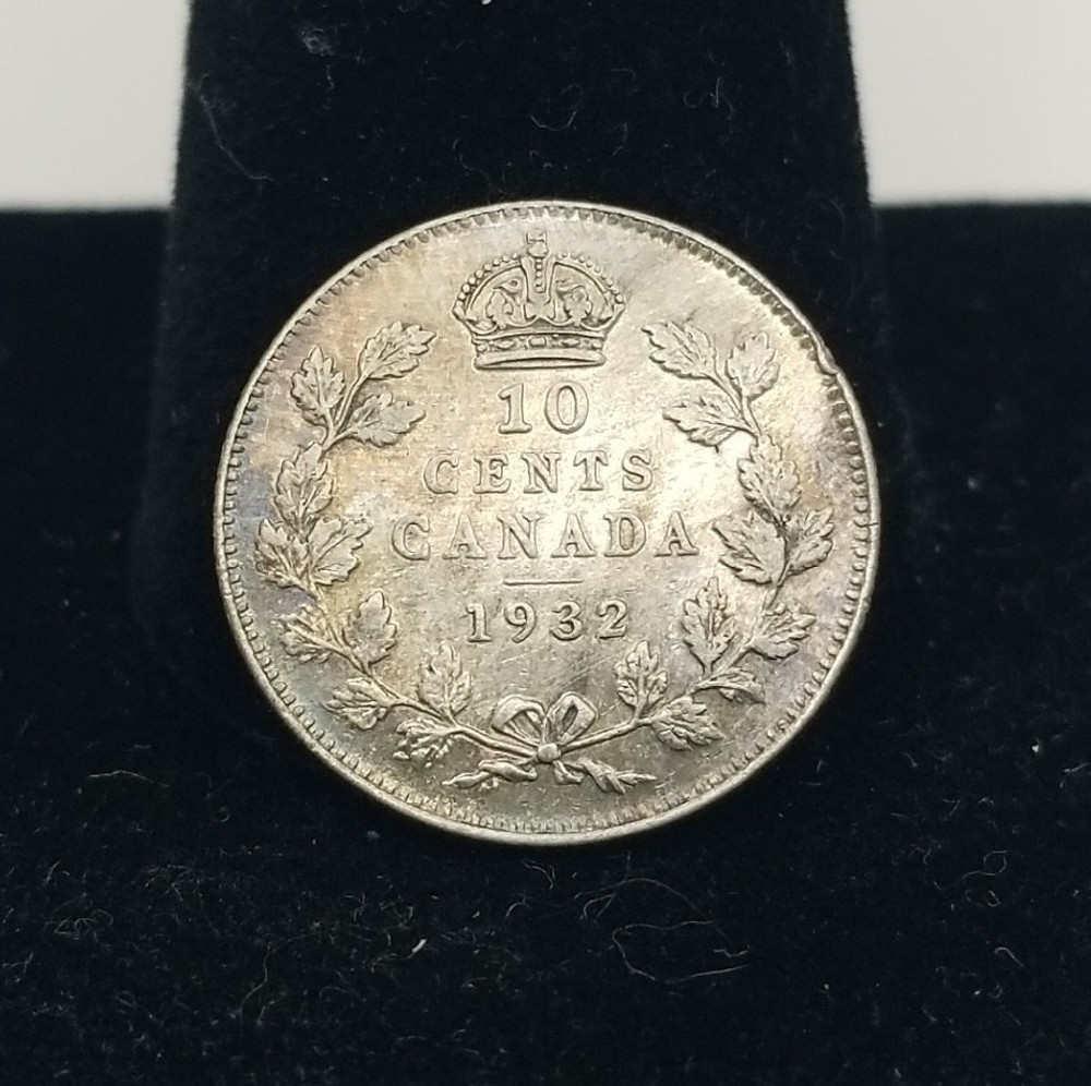 1932 Canada Silver 10 Cents #21976
