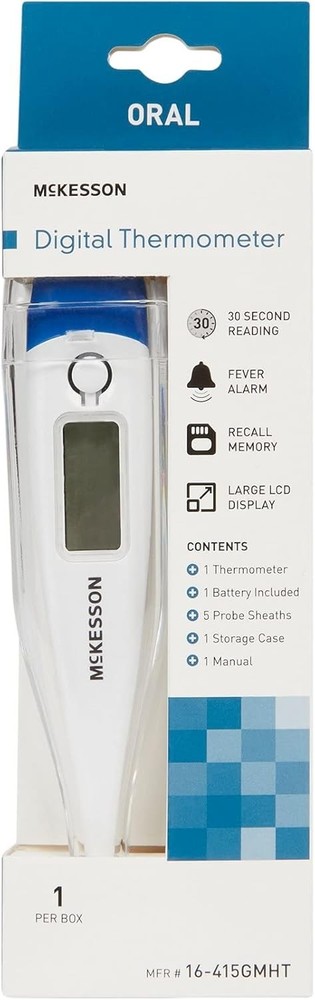 Mon Digital Oral Thermometer with LCD Display - 30-Second Reading,