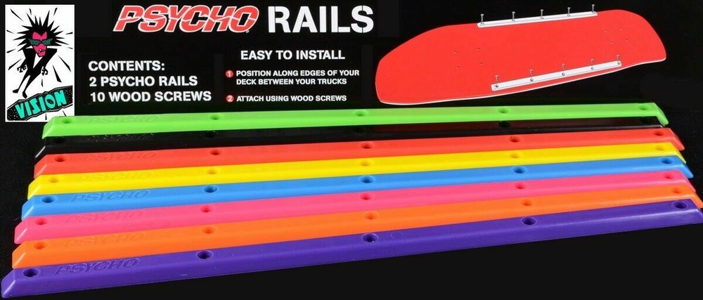 VISION PSYCHO RAILS - SKATEBOARD RAILS - 14.5" - ORANGE