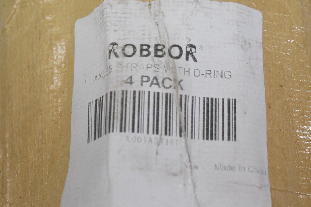 Robbor Axle Strap w/ D-Ring & Protective Sleeve 36" x 2" Tie Down Straps 4 Pack