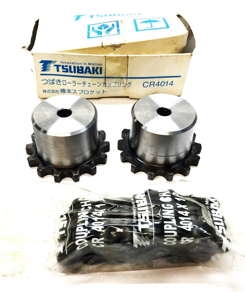 Tsubaki Coupling Roller Chain and Sprockets CR4014 NOS