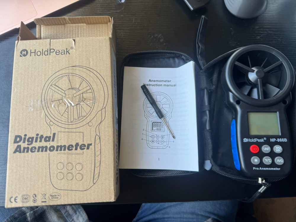HOLDPEAK 866B Digital Anemometer Handheld Wind Speed Meter