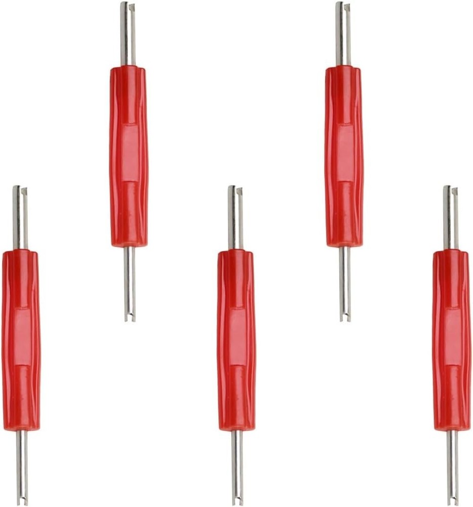 5PCS Valve Core Removal Tool, Double Head Schrader Valve Stem Core Remover, M...