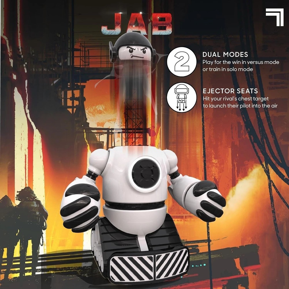 Jib vs. Jab: Wireless RC Robot Fighters with Ejector Action & Combo Attacks