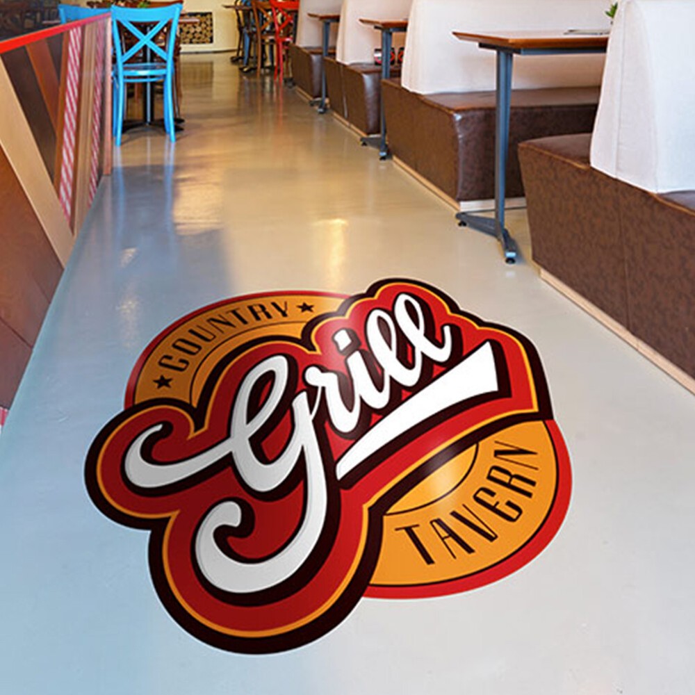Floor Graphics Durable Self-Adhesive Wood Texture Surface Vinyl 50"x82ft. 9mil