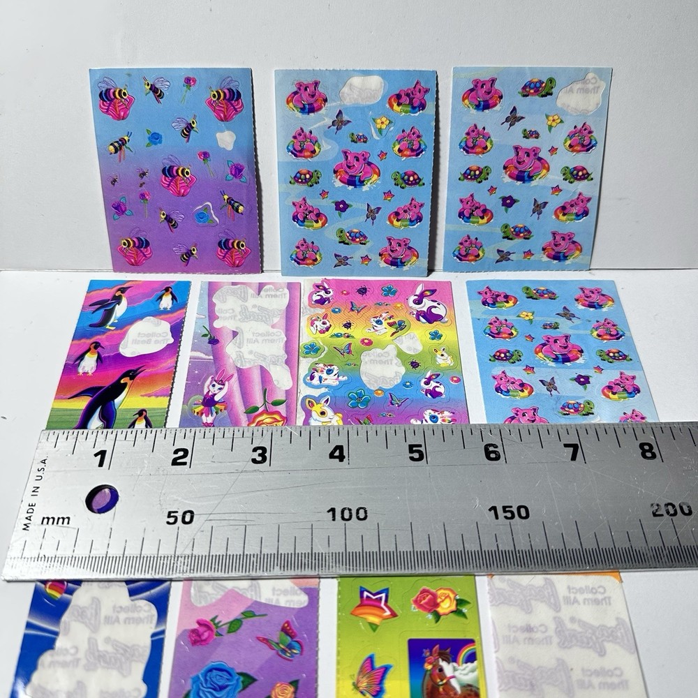 Vintage Lisa Frank Sticker Bundle Partial Sheets