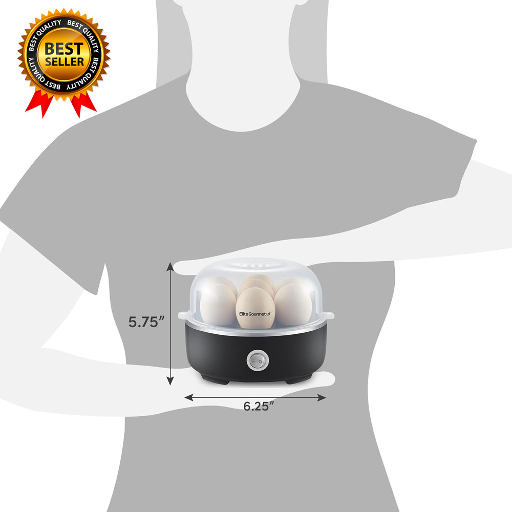 EGC115B Easy Egg Cooker Electric 7-Egg Capacity Soft Medium Hard-Boiled Egg