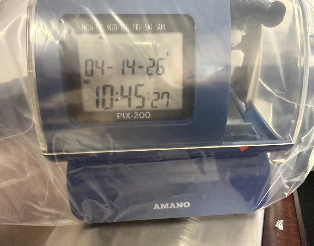 Amano PIX-200 Time Clock - Blue