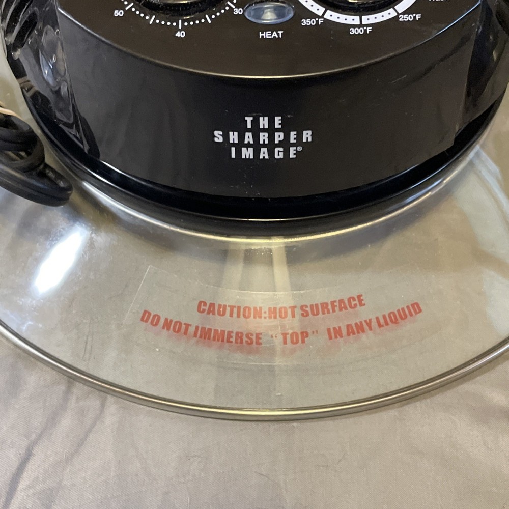 Replacement Sharper Image Super Wave Infrared Oven Time Temp Control Lid Tested