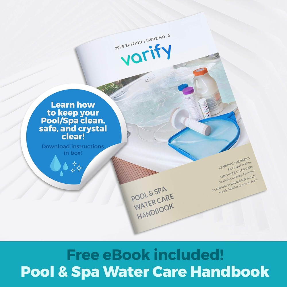 Varify 7 in 1 Pool and Spa Test Strips- Easy to Use Water Testing Kit for...