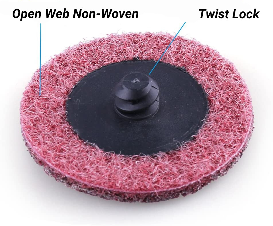 50PCS 2 inch Medium Surface Conditioning Roll Lock Sanding Discs for Die Grinder