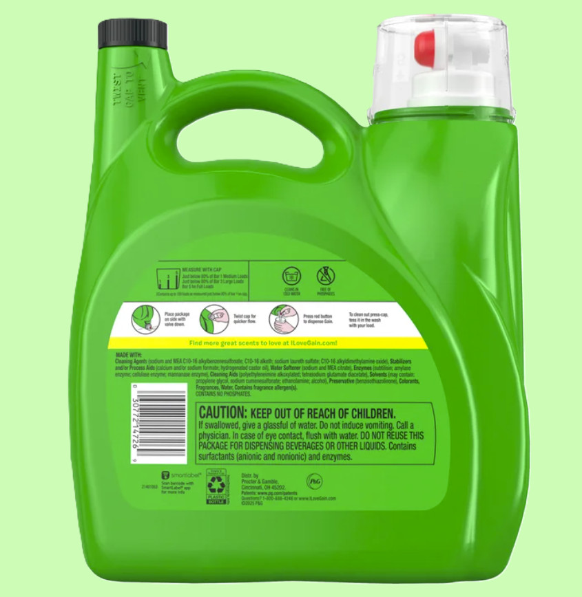 Gain Oxi Liquid Laundry Detergent Original (159 Loads)