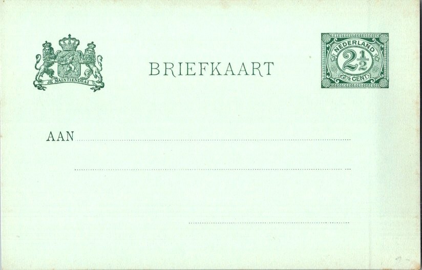 Netherlands Higgins & Gage 21 Unused.