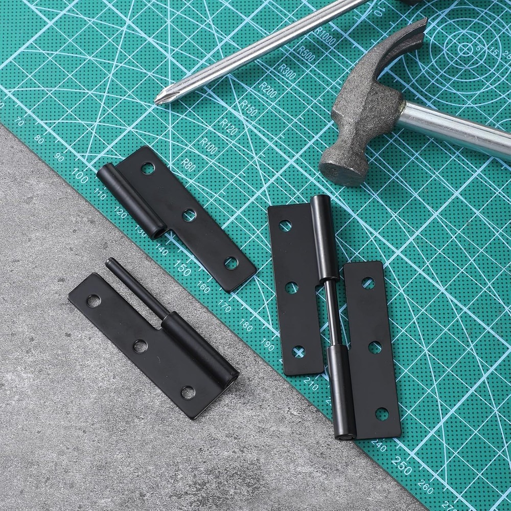Durable Black Iron Lift Off Hinges – 2.5 Inch with Left & Right Hand Setup