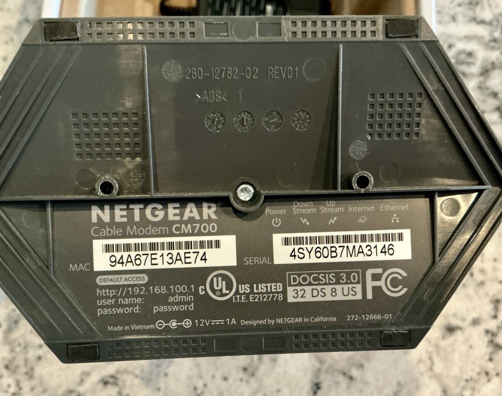 NETGEAR CM700 High Speedcable Modem - NIB