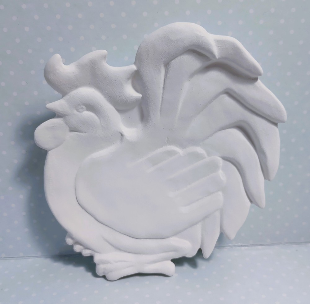 Rooster ~ Ceramic Bisque Ready to Paint